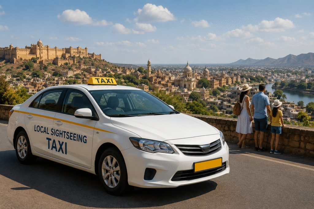 JCS Cab fleet of Innova and Sedan cars ready for local sightseeing taxi tour in Jodhpur