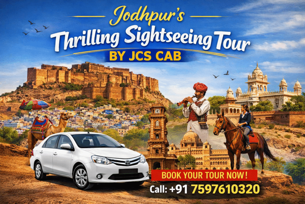 Jodhpur’s Most Thrilling Sightseeing Tours by JCS Cab with private car and driver