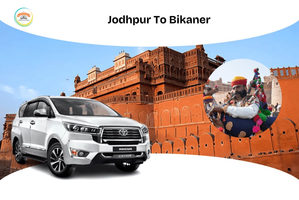 Jodhpur to Bikaner road trip showcasing Rajasthan’s desert heritage.
