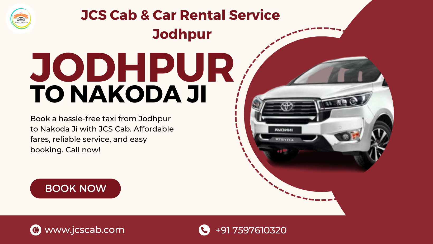 Jodhpur to Nakoda Ji Taxi Service – JCS Cab