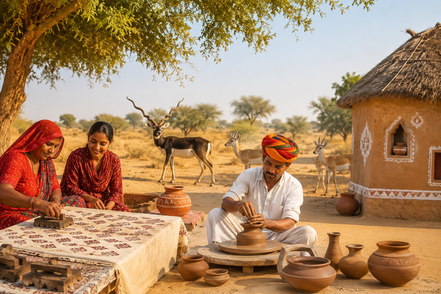 Cultural safari with Cab Service in Jodhpur to Bishnoi Village