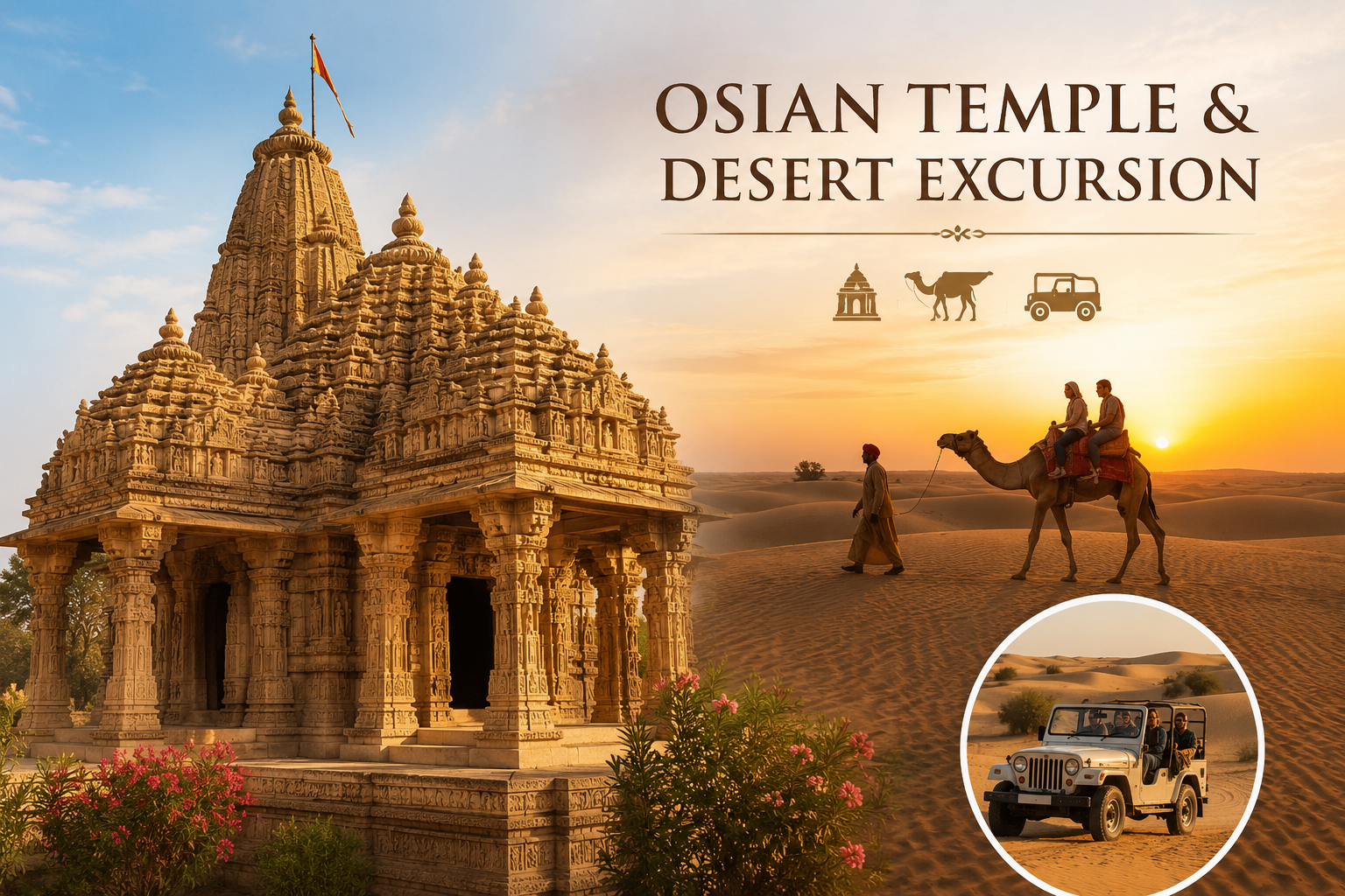 Osian desert trip with trusted Cab Service in Jodhpur