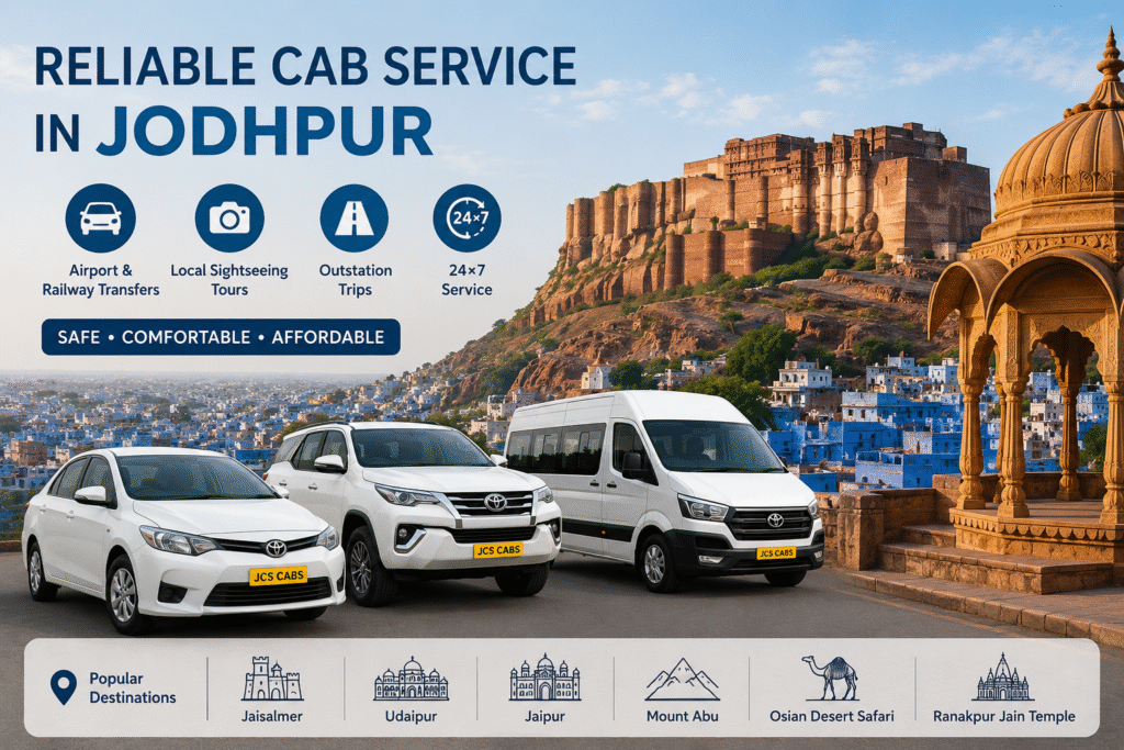 Reliable Cab Service in Jodhpur for local sightseeing and outstation travel