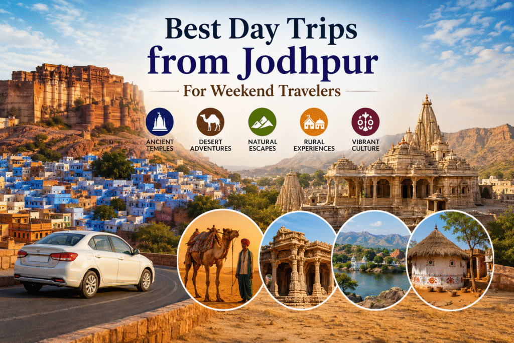 Day Trips from Jodhpur for Weekend Travelers by cab in Rajasthan