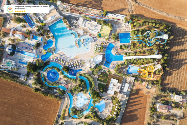 Kids splashing in the wave pool at OTC Water Park Jodhpur