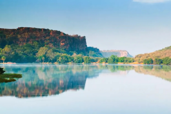 Tranquil view of Padam Talao inside Ranthambore National Park.