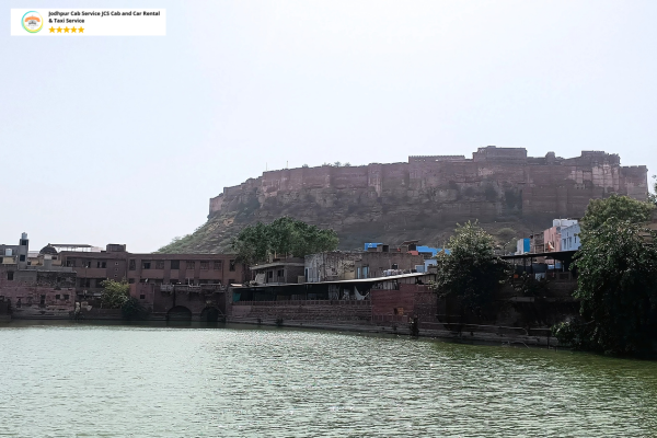 Historical Gulab Sagar Lake Jodhpur with ancient architecture