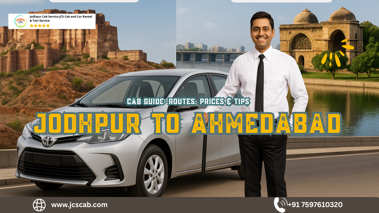 Jodhpur to Ahmedabad cab guide with route map and driver