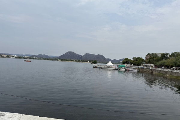 Fateh Sagar Lake view during Udaipur in Monsoon season