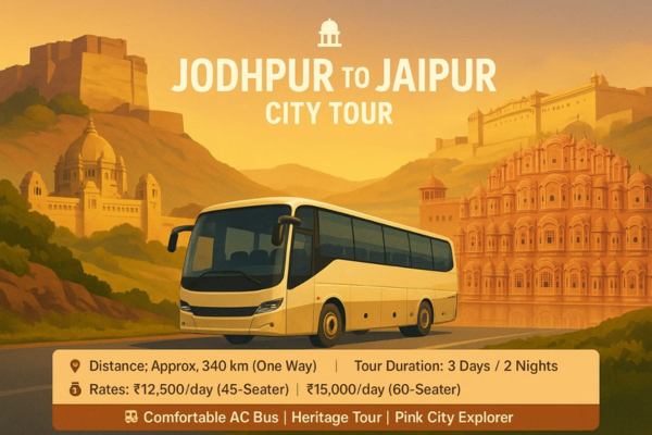Bus Rental in Jodhpur for Jaipur City Sightseeing