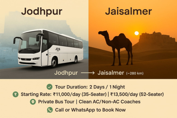 Bus Rental in Jodhpur for Jaisalmer Desert Tour