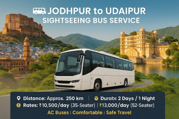 Bus Rental in Jodhpur for Udaipur Sightseeing Trip