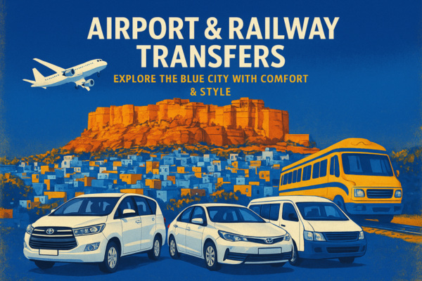 Car Hire With Driver Jodhpur for airport & railway transfers