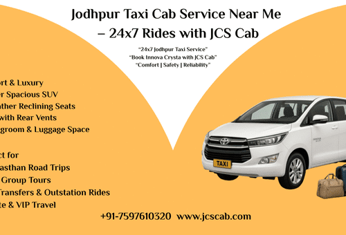 Jodhpur Taxi Cab Service Near Me – 24×7 Rides with JCS Cab