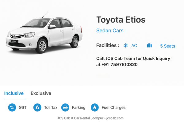 Sedan Dzire Etios – Which Cab is Best for Rajasthan Trip
