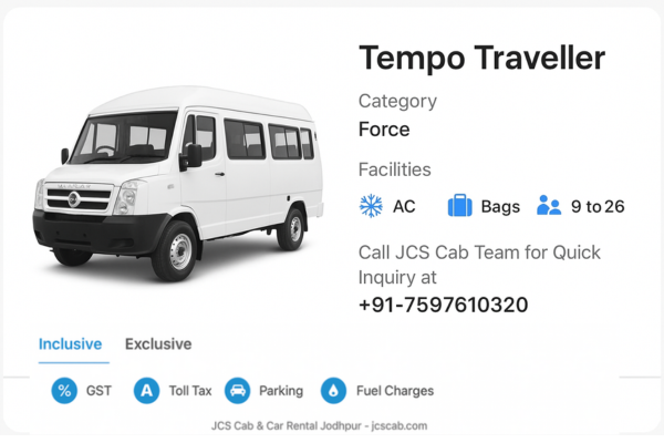 Tempo Traveller for Rajasthan Tour – Which Cab is Best for Rajasthan Trip