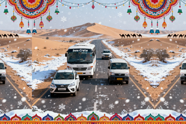 Winter Road Trips Rajasthan – Experience royal drives through heritage cities and desert beauty during the cool travel season.