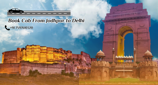 Jodhpur to Delhi Taxi offering comfortable round-trip travel at ₹11 per km with professional driver