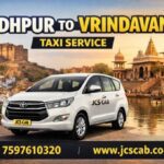 Jodhpur to Vrindavan Taxi affordable one way and round trip cab service with comfortable AC car and professional driver