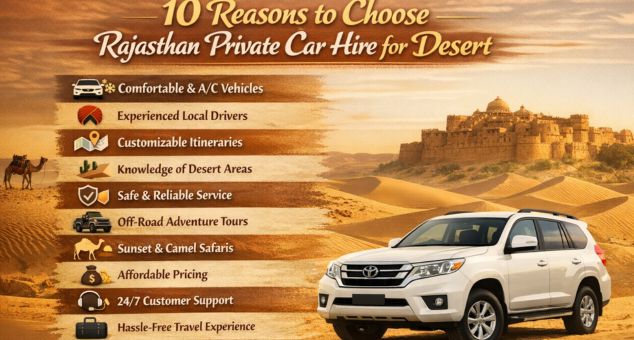 Rajasthan Private Car Hire for desert adventures with Innova Crysta and tempo traveller in Rajasthan dunes