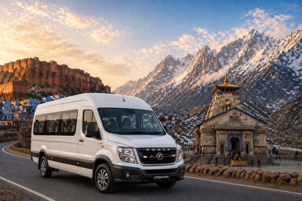 Jodhpur to Kedarnath Cab Force Urbania premium luxury travel vehicle
