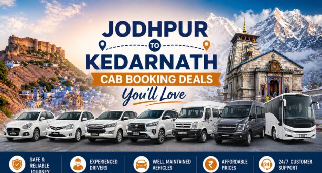 Jodhpur to Kedarnath Cab booking deals with comfortable travel options and best prices