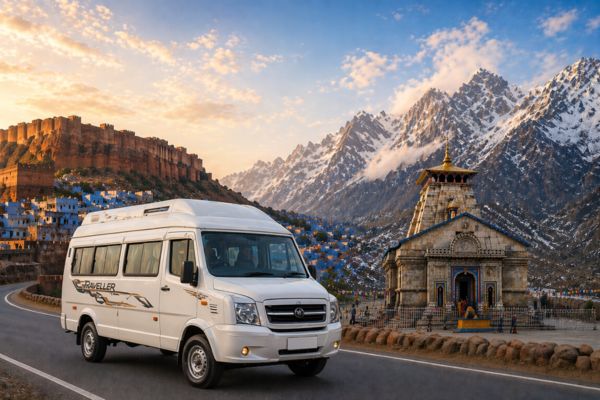 Jodhpur to Kedarnath Cab tempo traveller for group travel and family trips