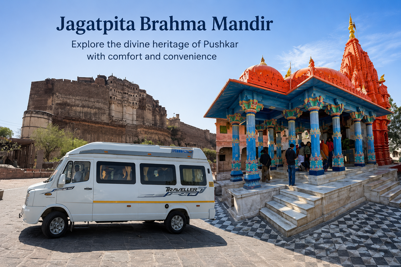 Jodhpur to Pushkar trip visit to Jagatpita Brahma Mandir in Pushkar