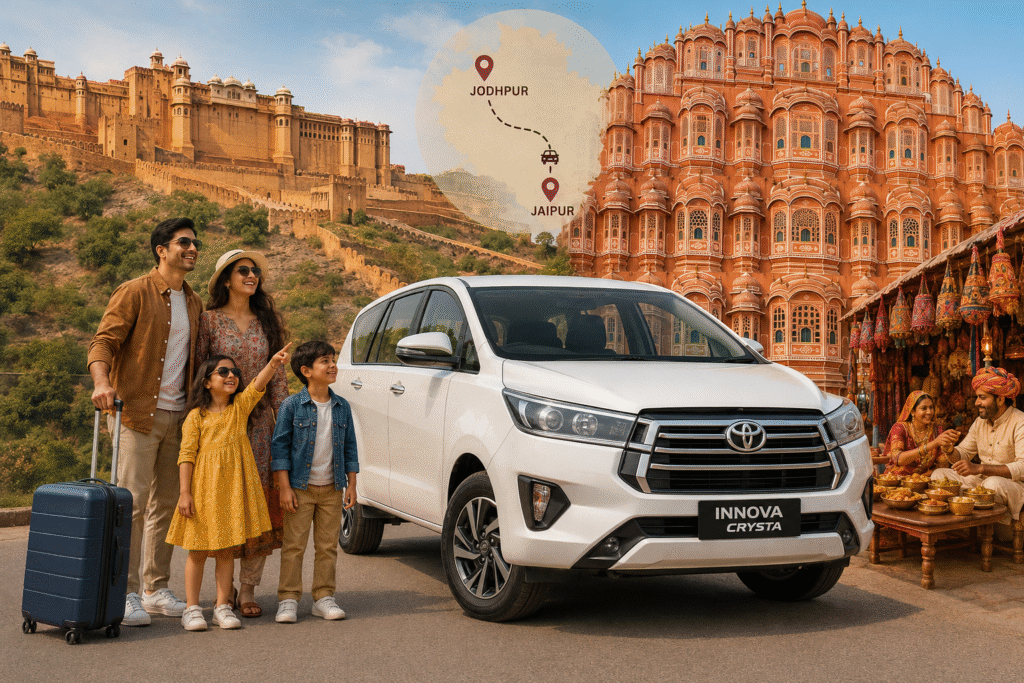 Family Trips from Jodhpur to Jaipur pink city heritage trail
