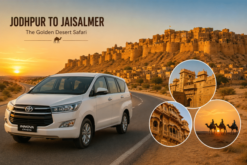 Family Trips from Jodhpur to Jaisalmer desert safari with luxury tempo traveller